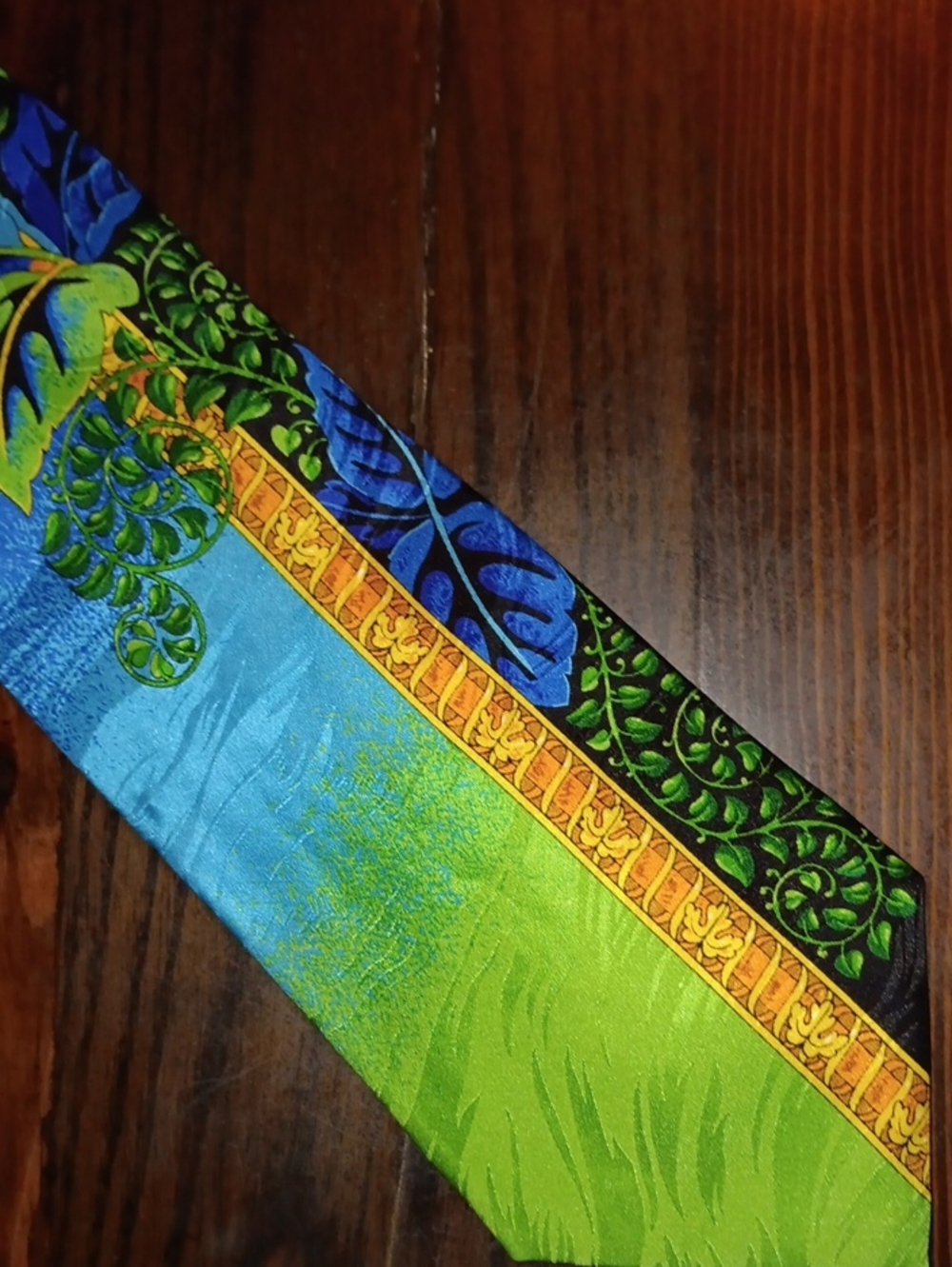 Rush Limbaugh No Boundaries Black Tie with Blue & Teal Geometric Accents
